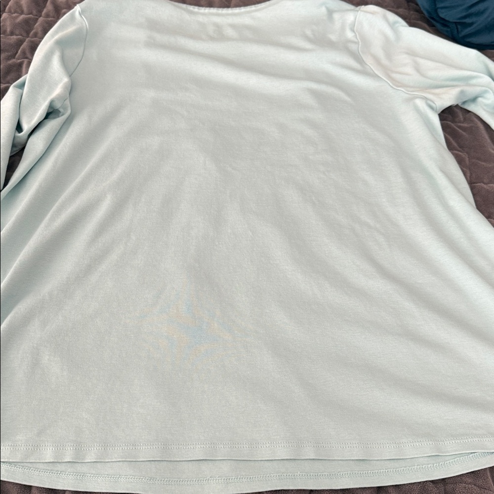 JJill Soft Light turquoise 3/4 Sleeve Top XL - Picture 6 of 6